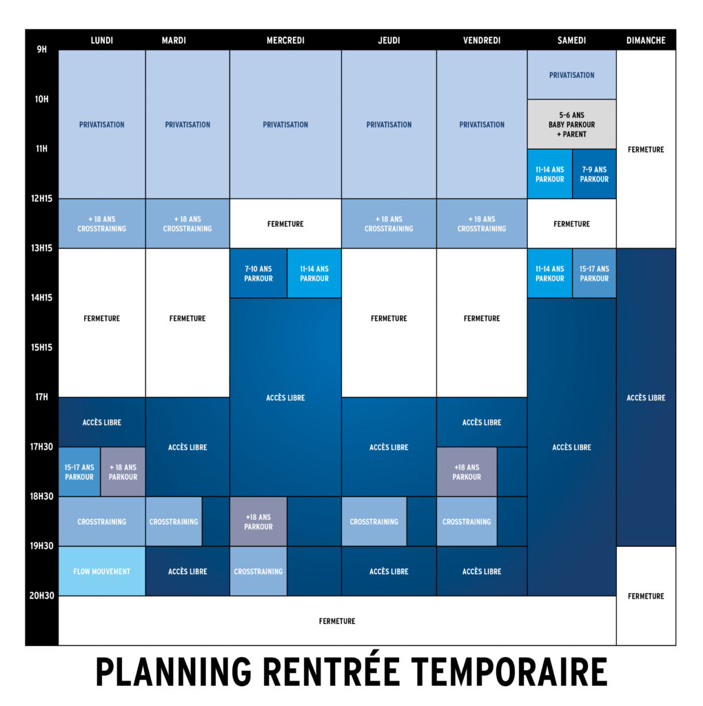 WAM - Planning cours
