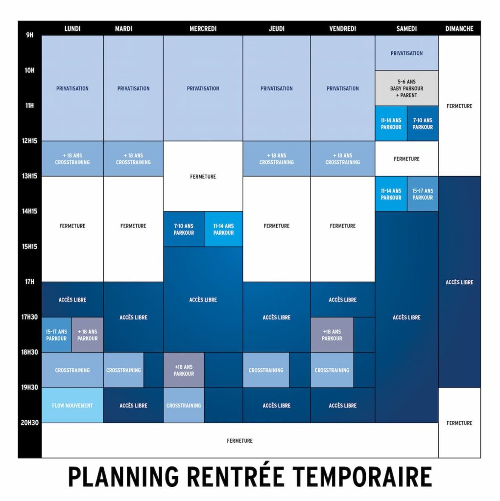 WAM - Planning cours