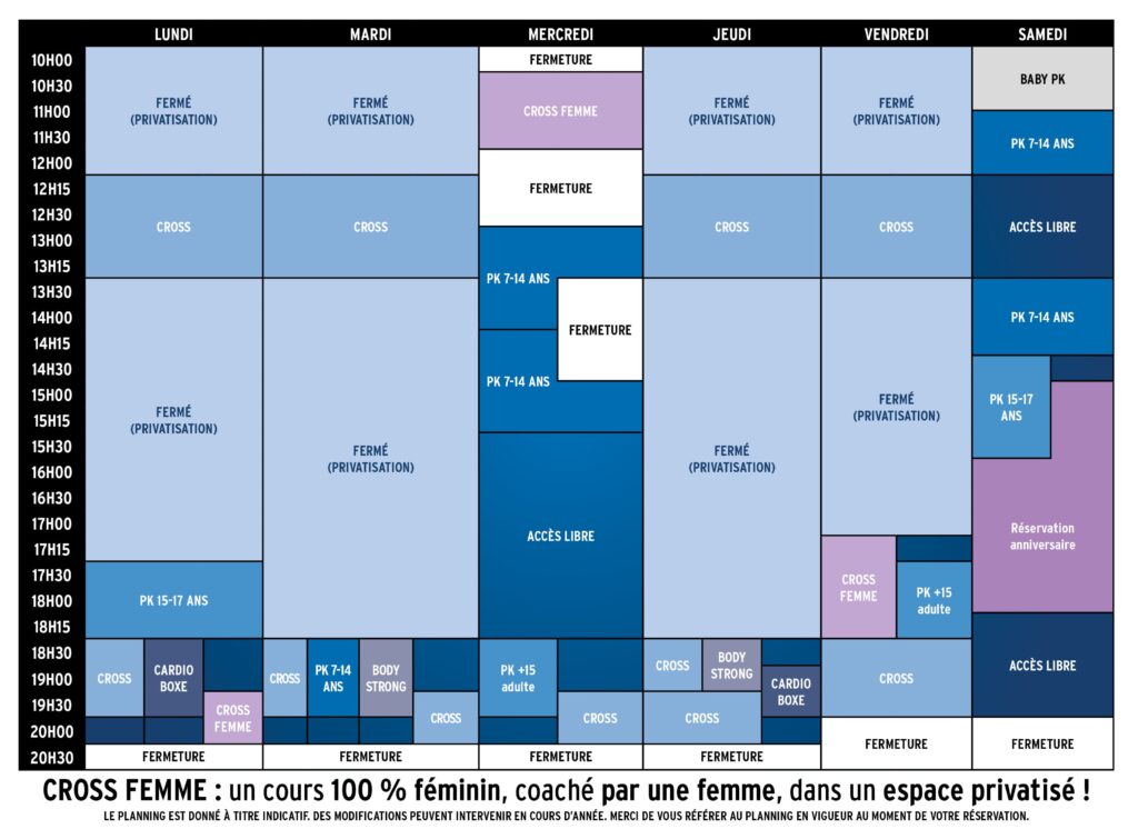 Wav'arts - Planning cours 2026
